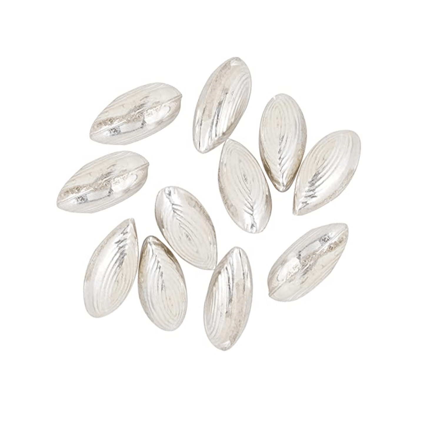 Silver (98% purity) Holy and sacred cardamom 11 Quantity for Pooja and Gift, Pure Silver Elaichi for temple and worship