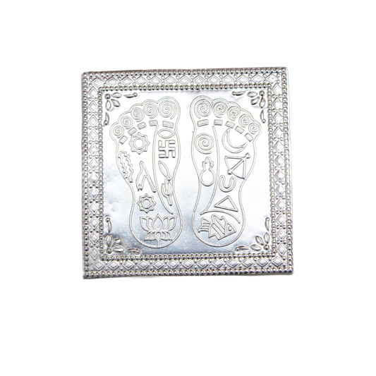 Akshat Sapphire Pure Silver (99% Pure) Shree Laxmi Yantra For Luck And Prosperity Lakshmi Yantra For Pooja And Worship