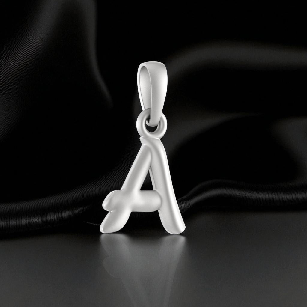 92.5% Pure Sterling Silver Precious Name Alphabet Pendant For Kids And Girls