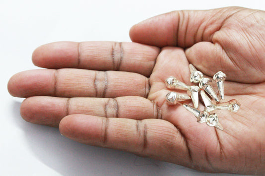 Silver (98% purity) Holy and sacred clove 11 Quantity for Pooja and Gift, Pure Silver Long for temple and worship