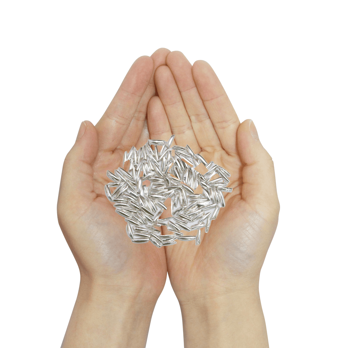 Silver (98% purity) Holy and sacred Rice 121 peaces for Pooja and Gift, Pure Silver Chawal for temple and worship