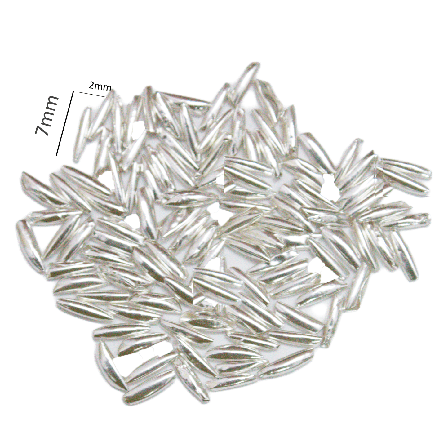 Silver (98% purity) Holy and sacred Rice 101 peaces for Pooja and Gift, Pure Silver Chawal for temple and worship