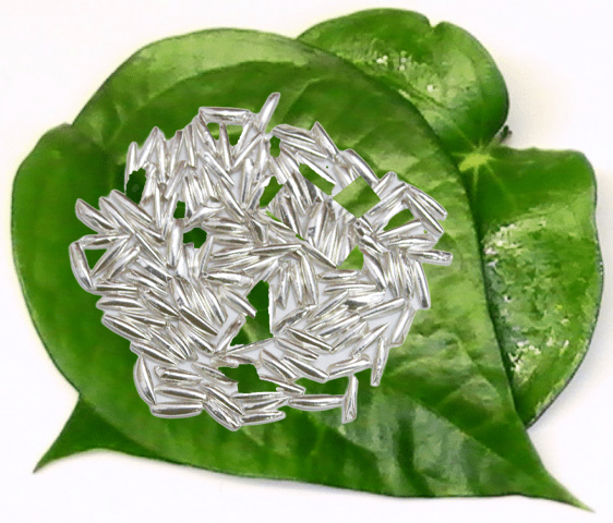 Silver (98% purity) Holy and sacred Rice 121 peaces for Pooja and Gift, Pure Silver Chawal for temple and worship