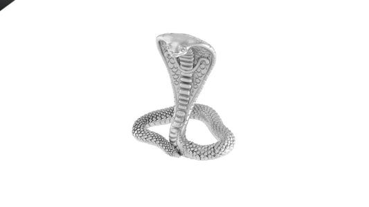 Akshat Sapphire Sterling Silver (92.5% purity) snake idol, Pure Silver shiva snake for worship