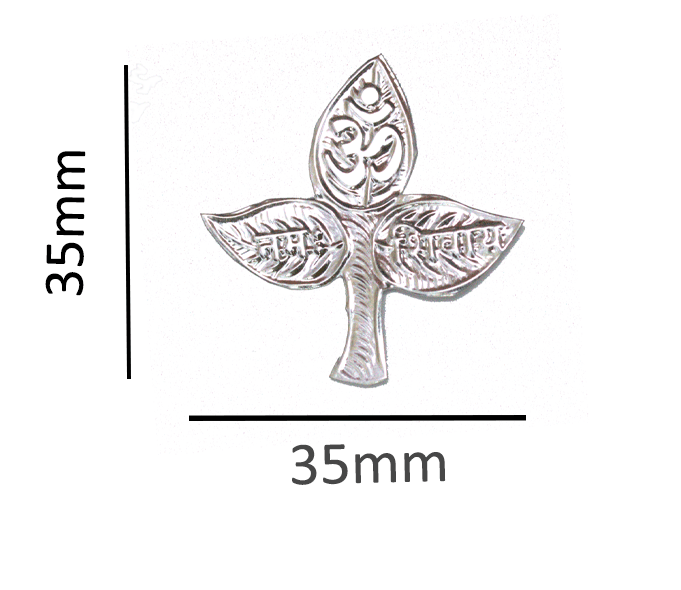 Silver (98% purity) Holy and sacred Bel Patra 11 quantity for Pooja and best offering to lord Shiva, Pure Silver Bel Patra for temple and worship
