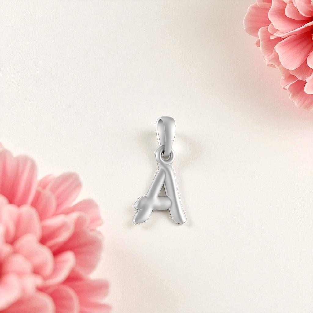 Sterling Silver (92.5% Purity) Pure Silver precious Name pendant pure silver designer Alphabet locket
