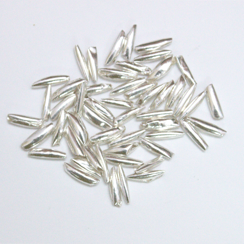 Akshat Sapphire Silver (98% purity) Holy and sacred Rice 51 Pieces for Pooja and Gift, Pure Silver Chawal for temple and worship Akshat Sapphire