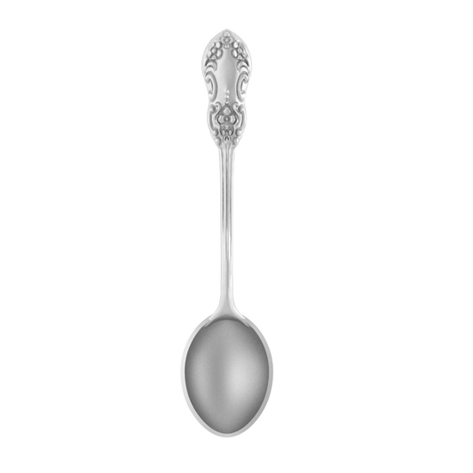 Akshat Sapphire Sterling Silver (92.5% purity) Designer spoon, Pure Silver spoon for temple and worship Akshat Sapphire