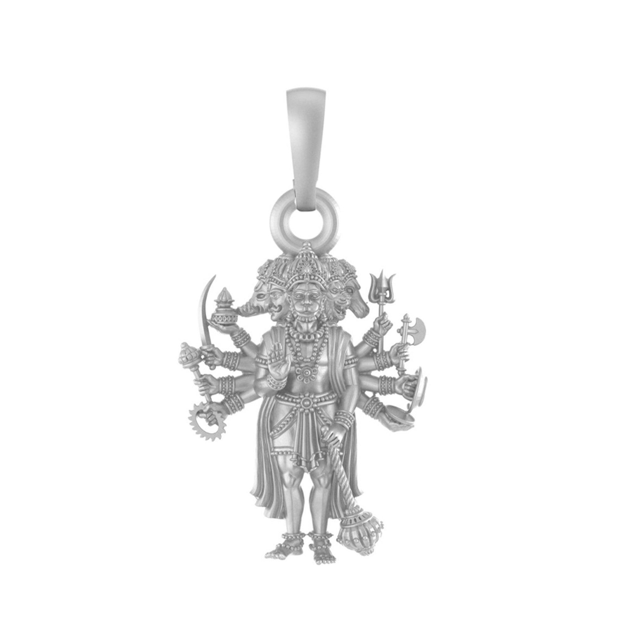 Panchmukhi hanuman 2025 locket silver