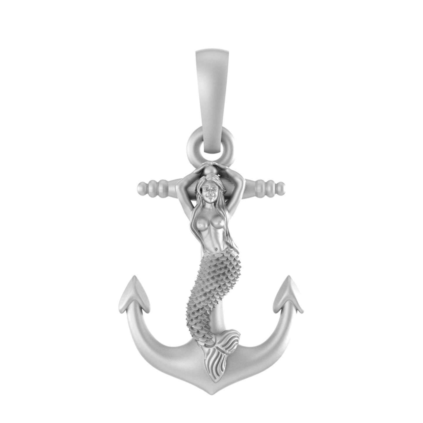 Akshat Sapphire Sterling Silver (92.5% purity) Ship Anchor Pendant for Men & Women Pure Silver Stylish and fashionable ship anchor Locket for Good Health & Wealth Akshat Sapphire