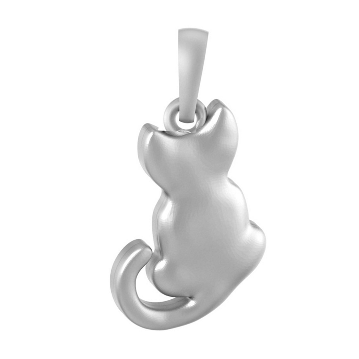 Akshat Sapphire Sterling Silver (92.5% purity) Stylish and Fashionable Cute Cat Pendant for Men & Women Pure Silver Cat Locket for Happiness and joy Akshat Sapphire