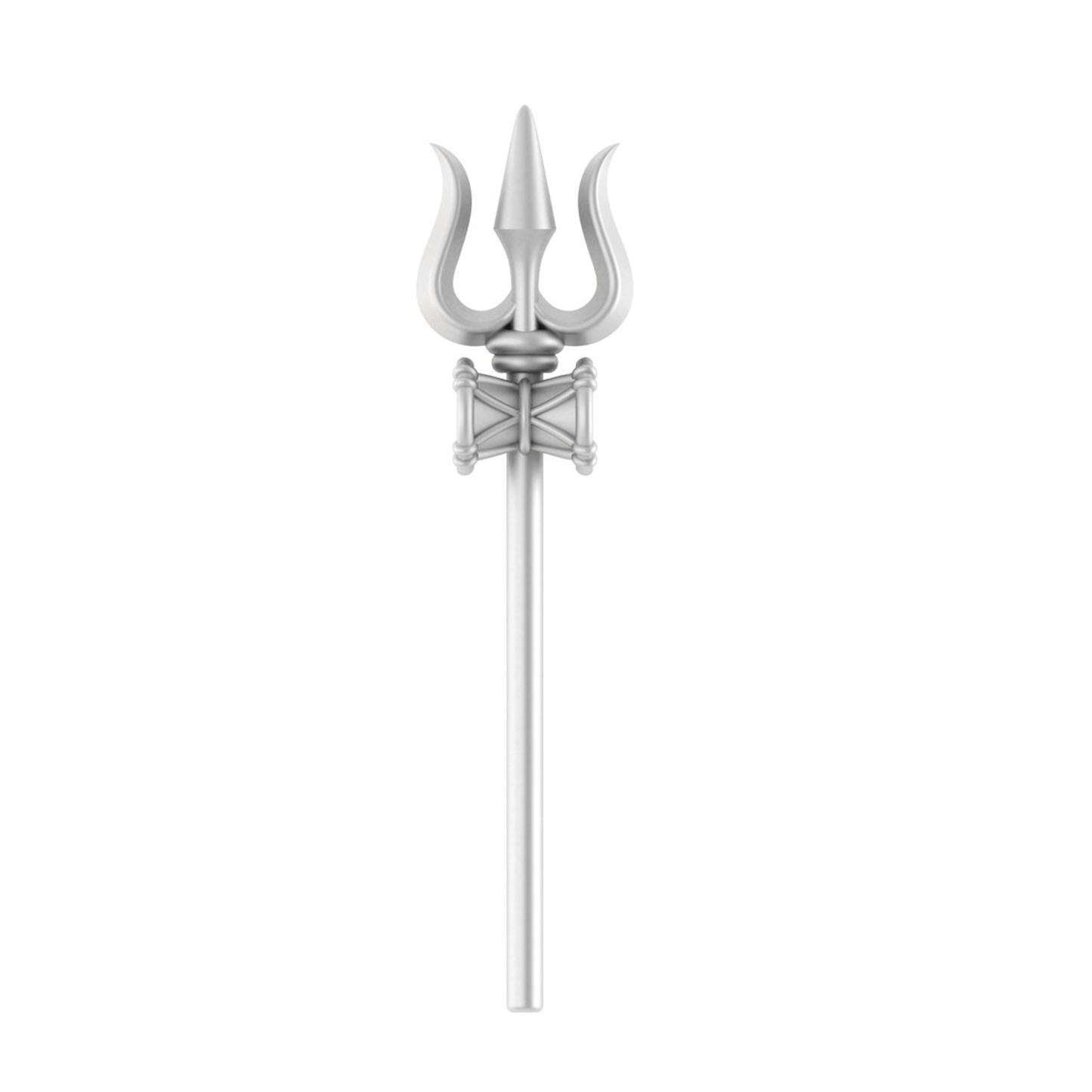 Akshat Sapphire Sterling Silver (92.5% purity) Trishul, Pure Silver shiva Trishul for worship Akshat Sapphire
