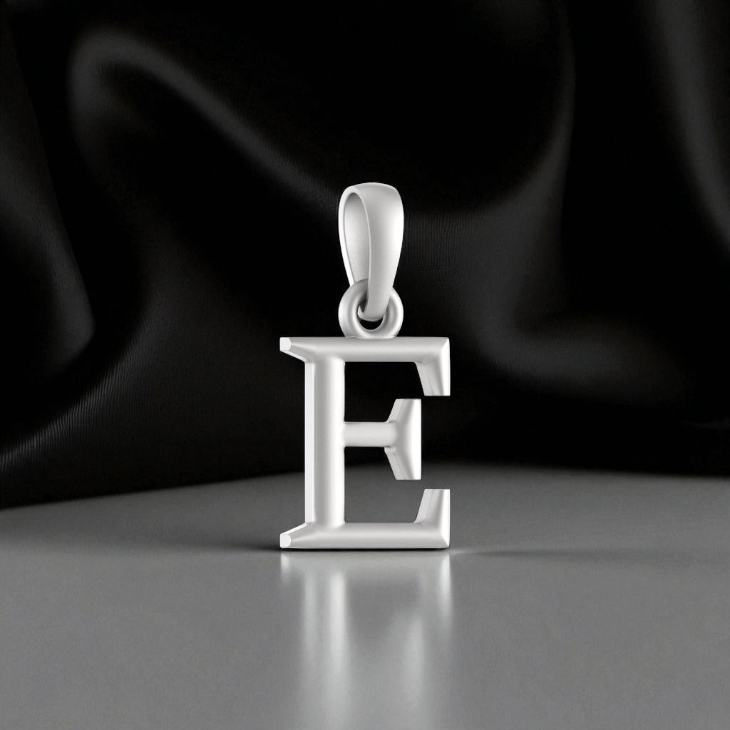 92.5% Pure Sterling Silver Precious Name Alphabet Pendant For Kids And Girls