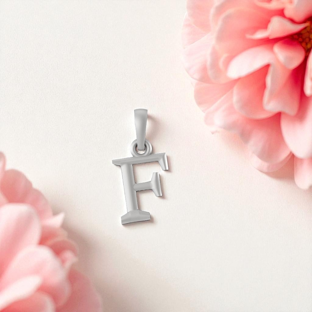 Sterling Silver (92.5% purity) precious Name pendant pure silver designer alphabet locket