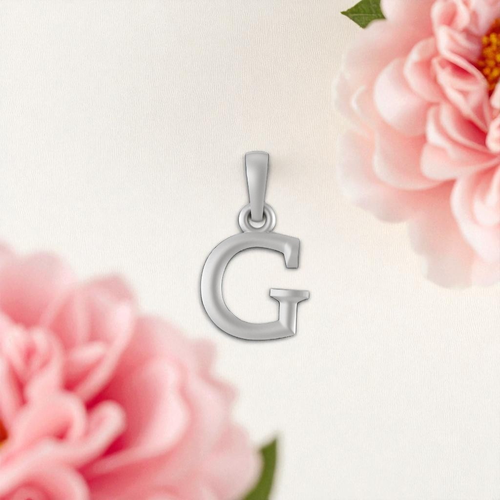 Sterling Silver (92.5% purity) precious Name pendant pure silver designer alphabet locket