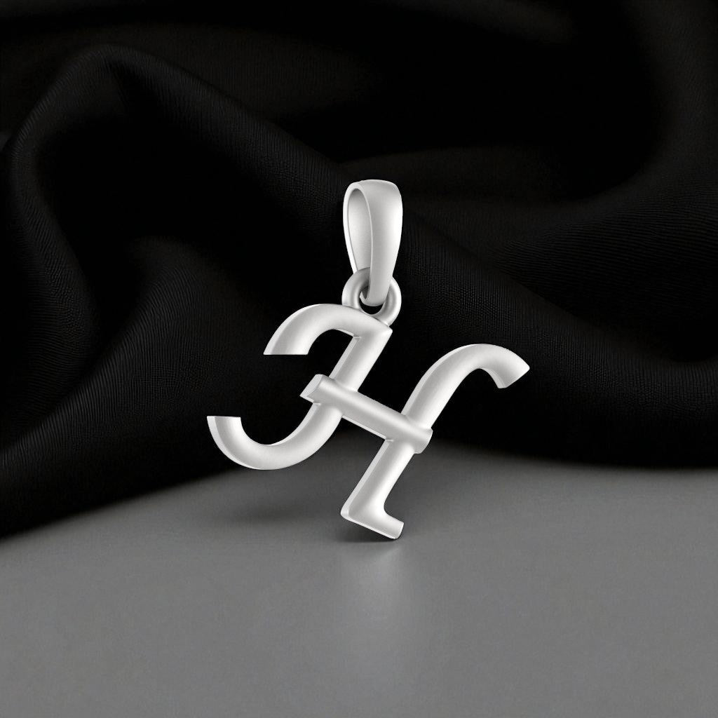 92.5% Pure Sterling Silver Precious Name Alphabet Pendant For Kids And Girls