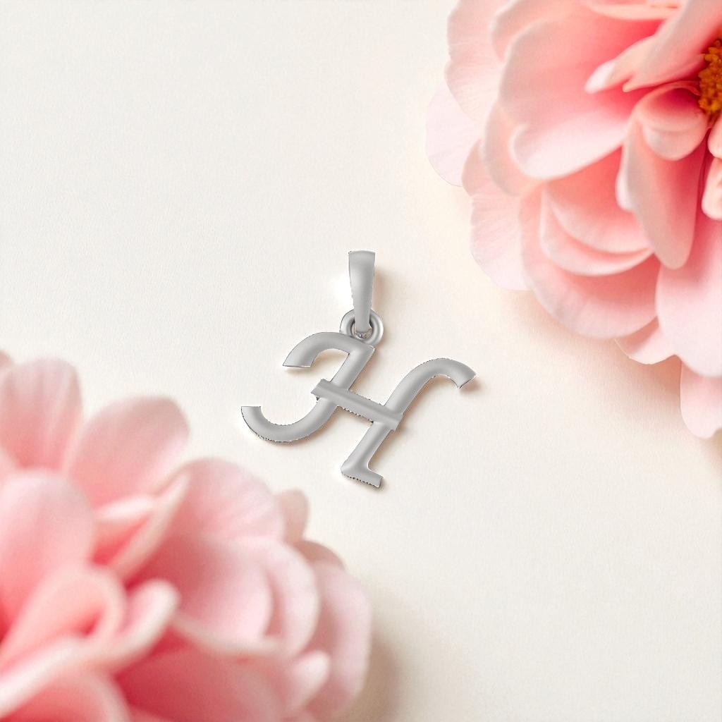 Sterling Silver (92.5% purity) precious Name pendant pure silver designer alphabet locket