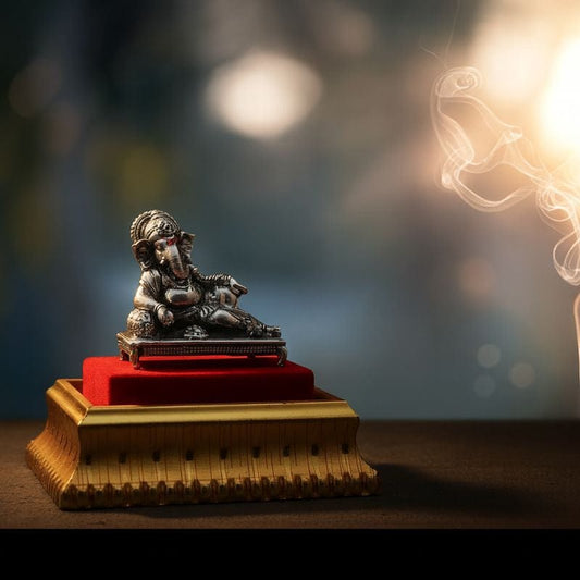 God Ganesh Idol by Akshat Sapphire 99.9 Pure Silver ID43