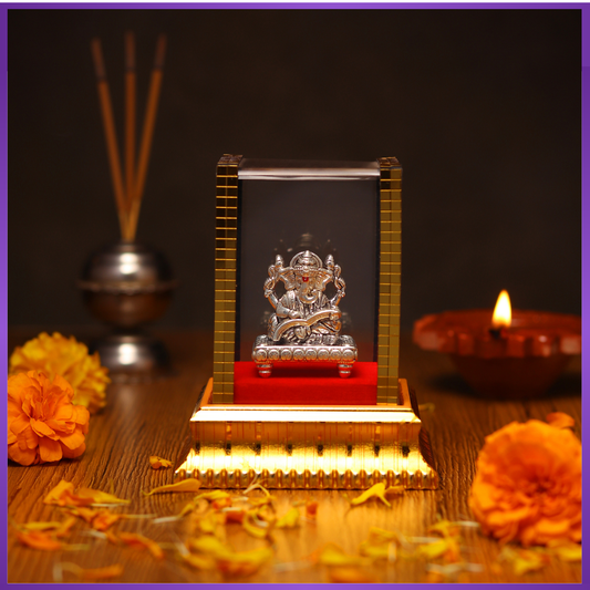 God Ganesh Idol by Akshat Sapphire 99.9 Pure Silver ID9