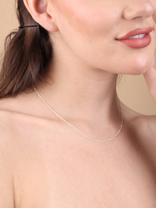 Sterling Silver (92.5% purity) Italian Ball chain for Girls and Women