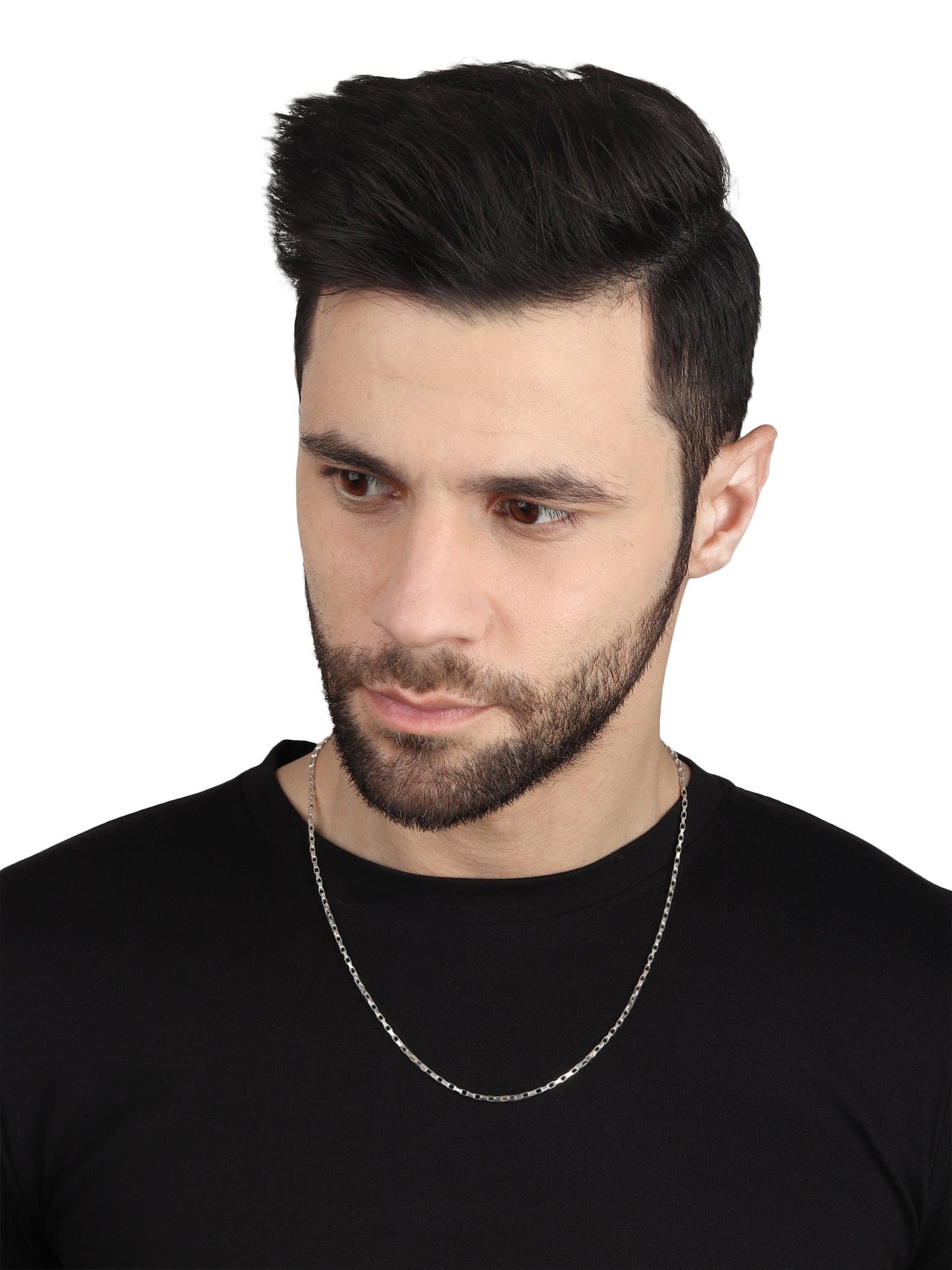 Sterling Silver (92.5% purity) Italian Box chain (22 inches) for Men, Boys Girls and Women