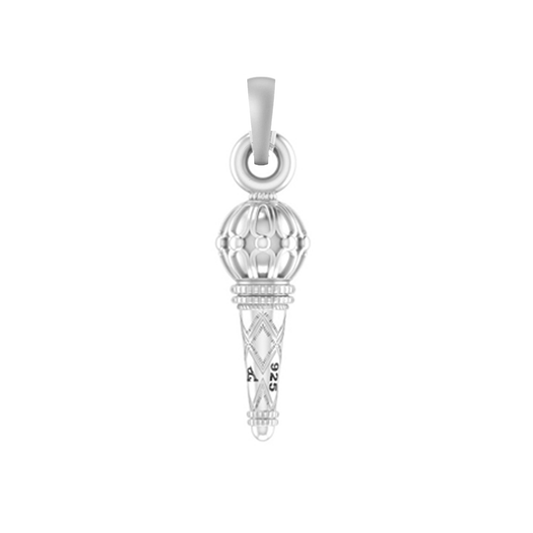 92.5% Pure Sterling Silver God Hanuman Bajrang Bali Gada Pendant Locket for Kids