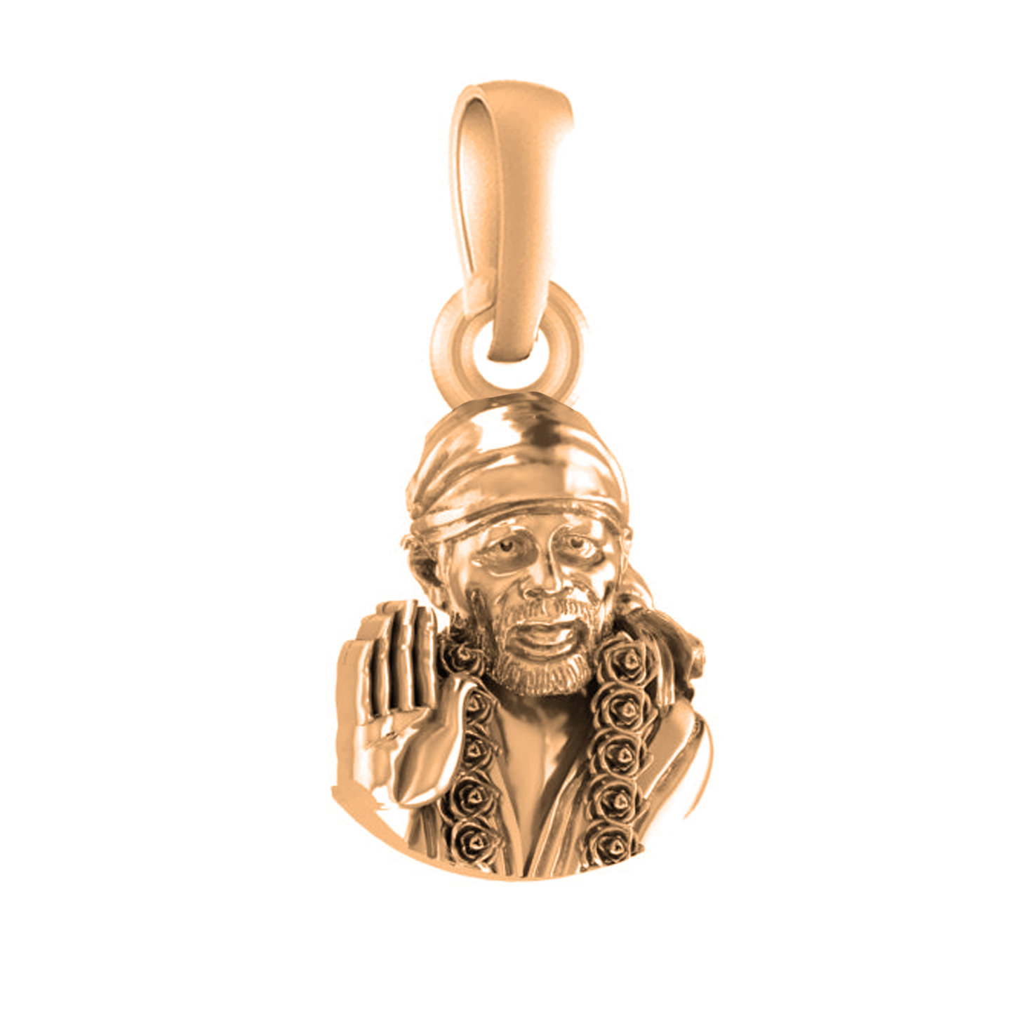 22 CT Gold Plated Silver (92.5% purity) God Shirdi Sai Baba Pendant by For Kids and woman