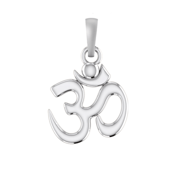Akshat Sapphire 92.5% Pure Sterling Silver Spiritual OM Pendant for Kids & Woman