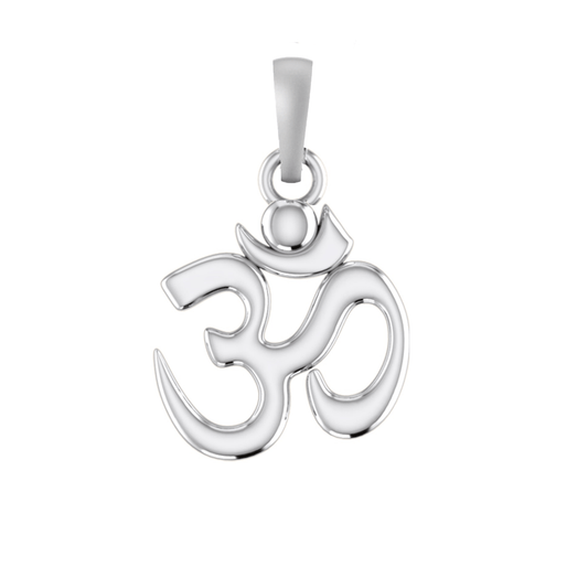 92.5% Pure Sterling Silver Spiritual OM Pendant for Kids & Woman