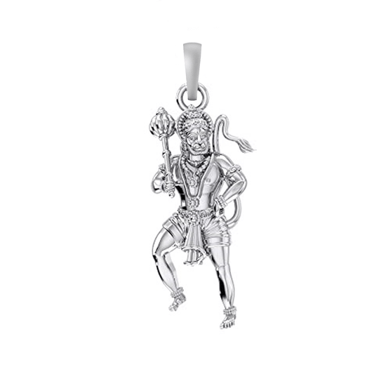92.5% Pure Sterling Silver God Hanuman Bajrang Bali Pendant Locket for Kids