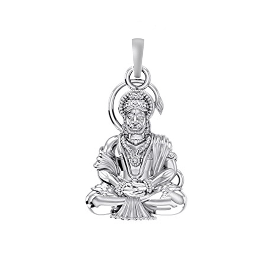 92.5% Pure Sterling Silver God Hanuman Bajrang Bali Pendant Locket for Kids