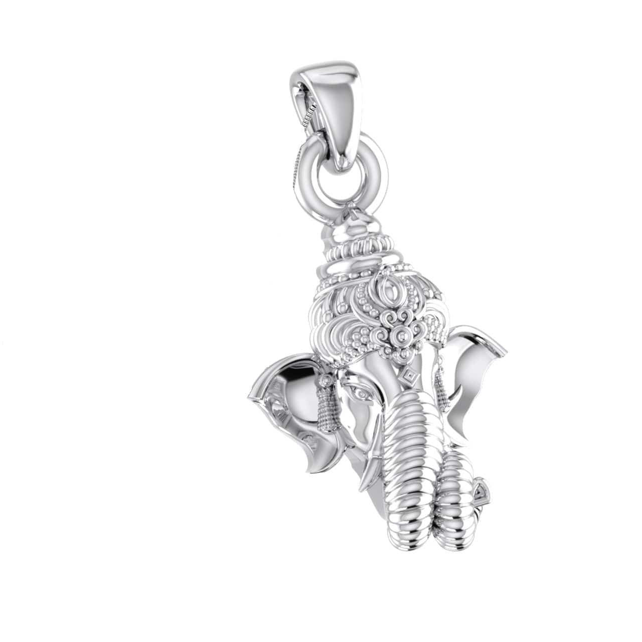 92.5% Pure Sterling Silver God Ganesh Ganpati Pendant Locket For Kids and woman