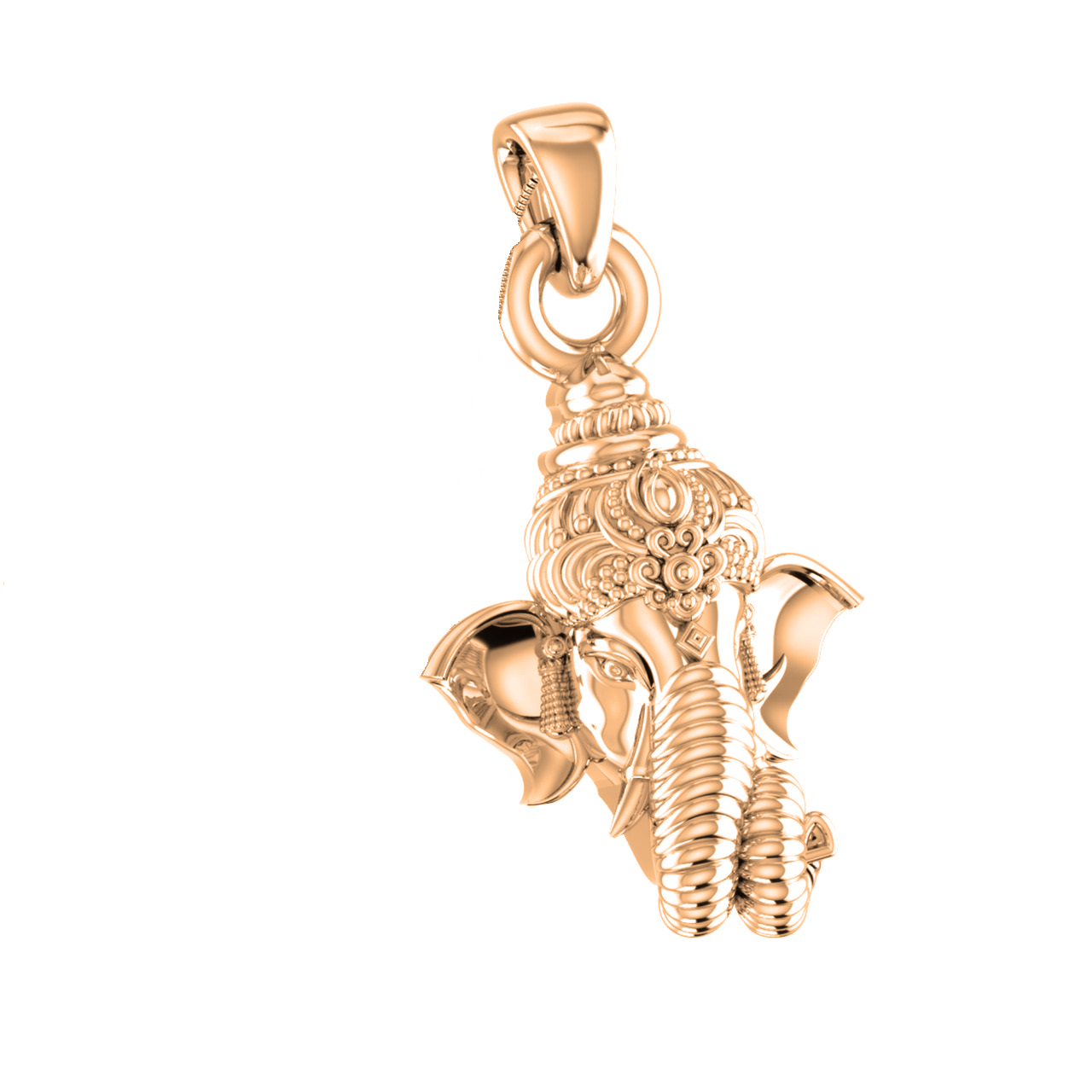 22 CT Gold Plated Silver (92.5% purity) God Ganesh Ganpati Pendant by For Kids and woman