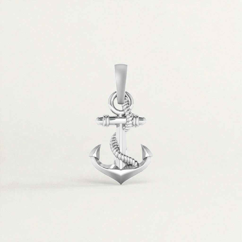 92.5% Pure Sterling Silver Ship Anchor Pendant for Kids & Woman