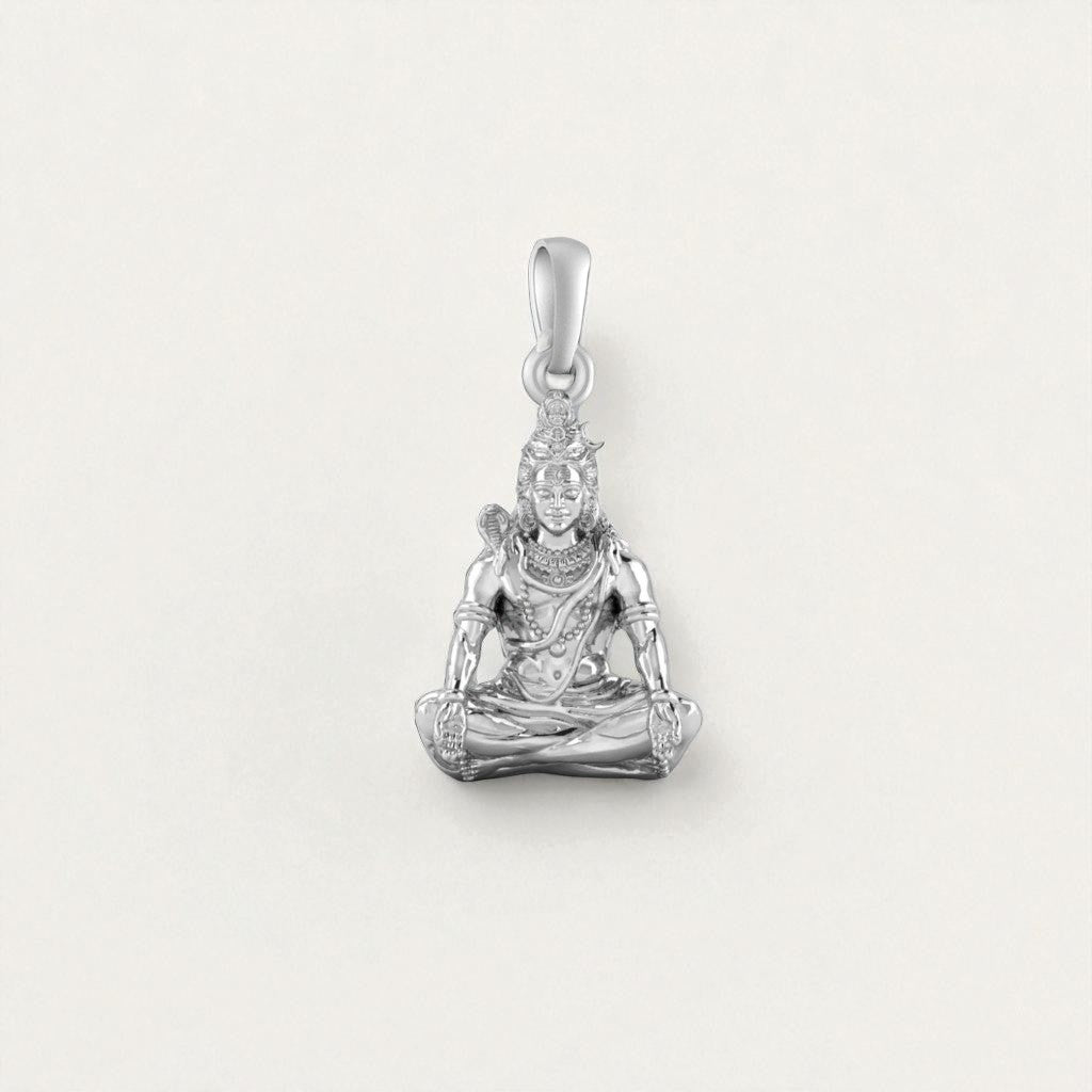 Akshat Sapphire 92.5% Pure Sterling Silver God Shiva Pendant for Kids & Woman