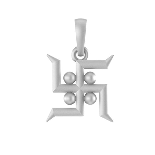 92.5% Pure Sterling Silver Spiritual Swastik Symbol Pendant for Kids & Woman