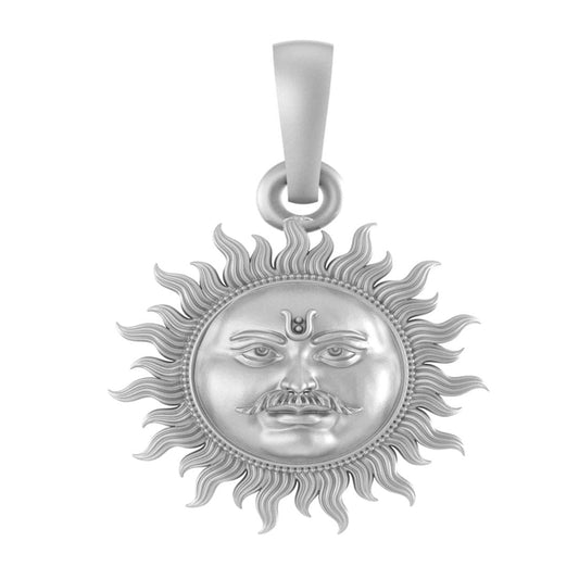 92.5% Pure Sterling Silver Divine God Sun Pendant for Kids & Woman