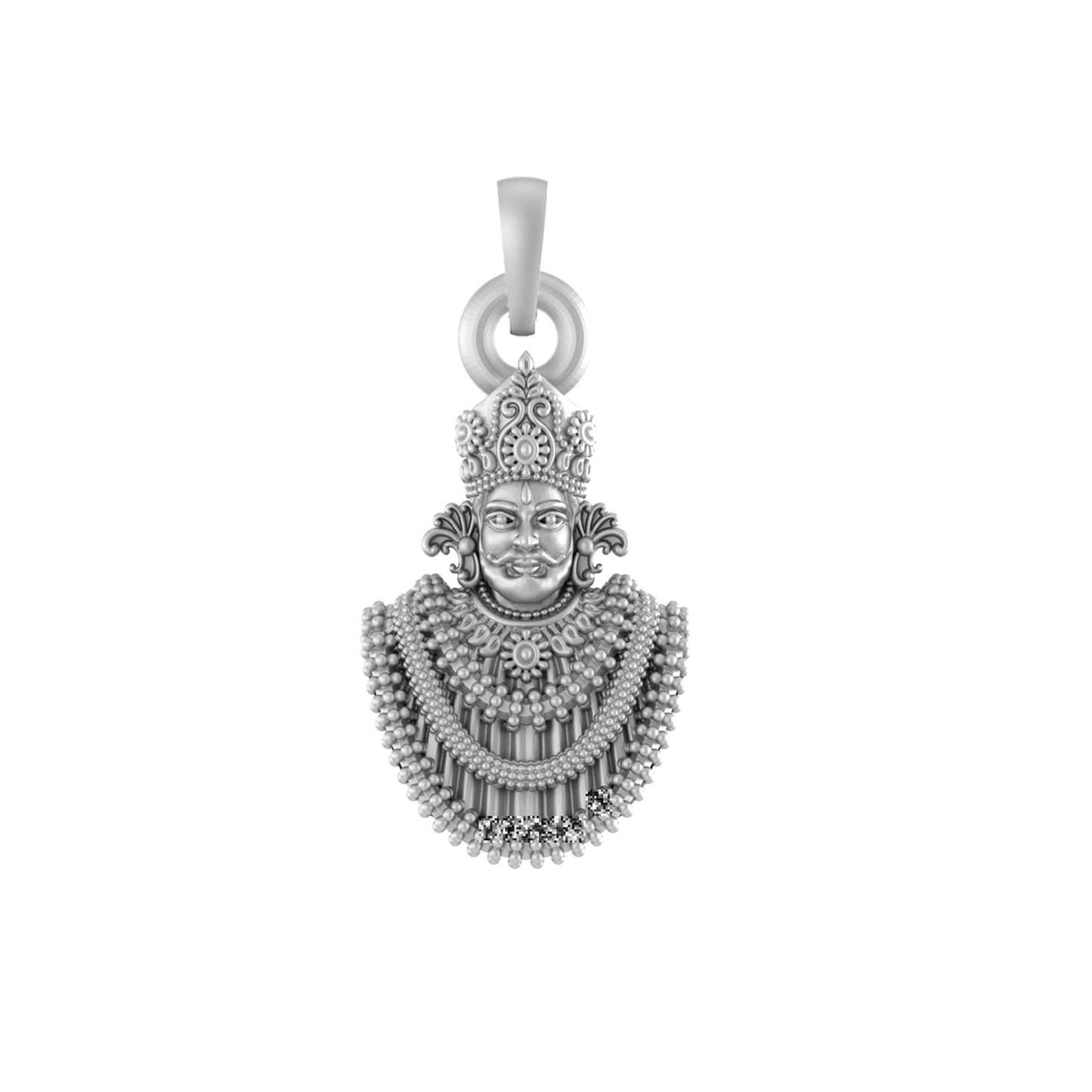 92.5% Pure Sterling Silver God Baba Khatu Shyam Pendant for Kids & Woman