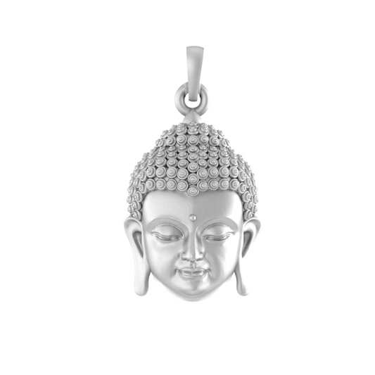 Sterling Silver 92.5% Pure Spiritual God Gautam Buddha Pendant for Kids & Woman