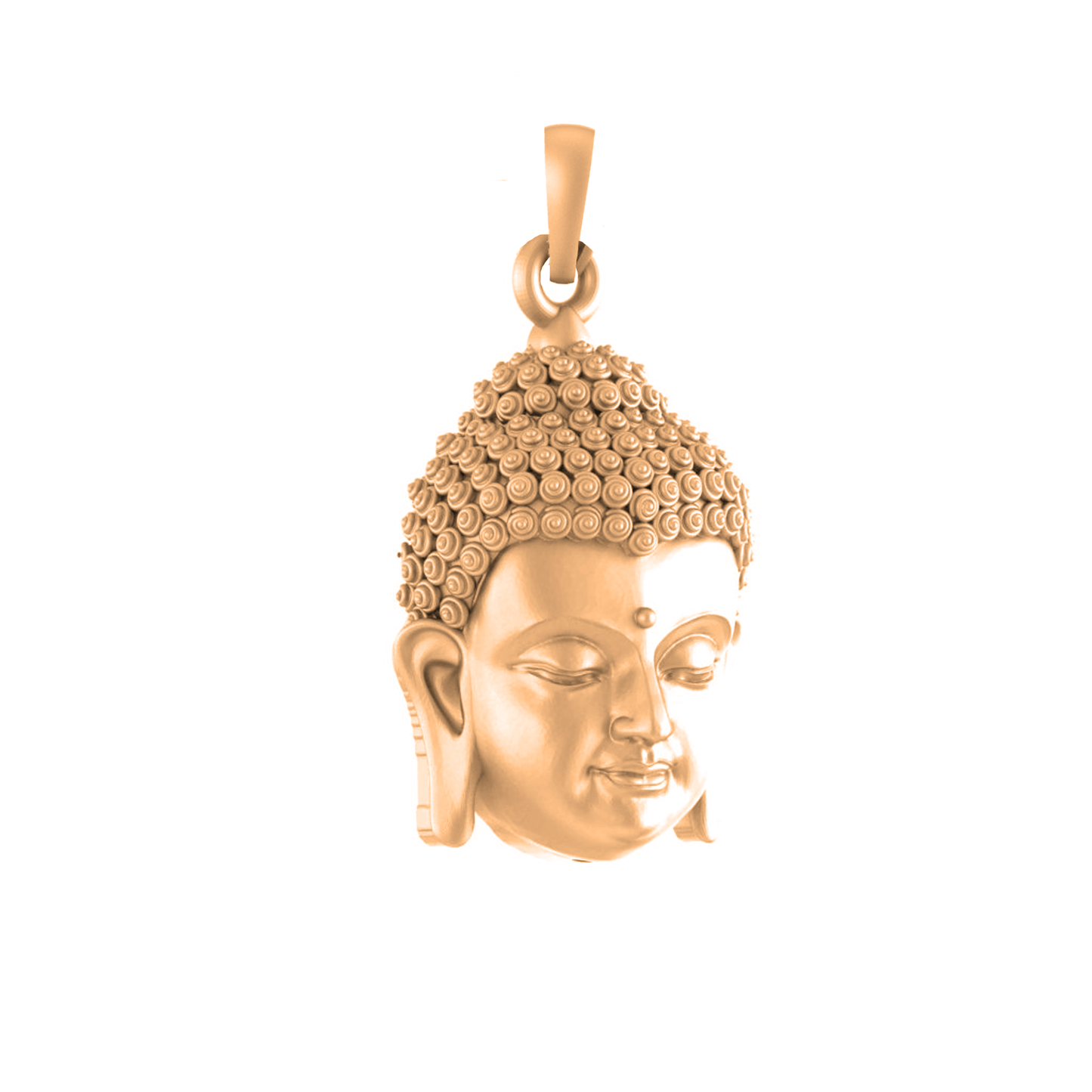 22 CT Gold Plated Silver (92.5% purity) Spiritual God Gautam Buddha Pendant by for Kids & Woman