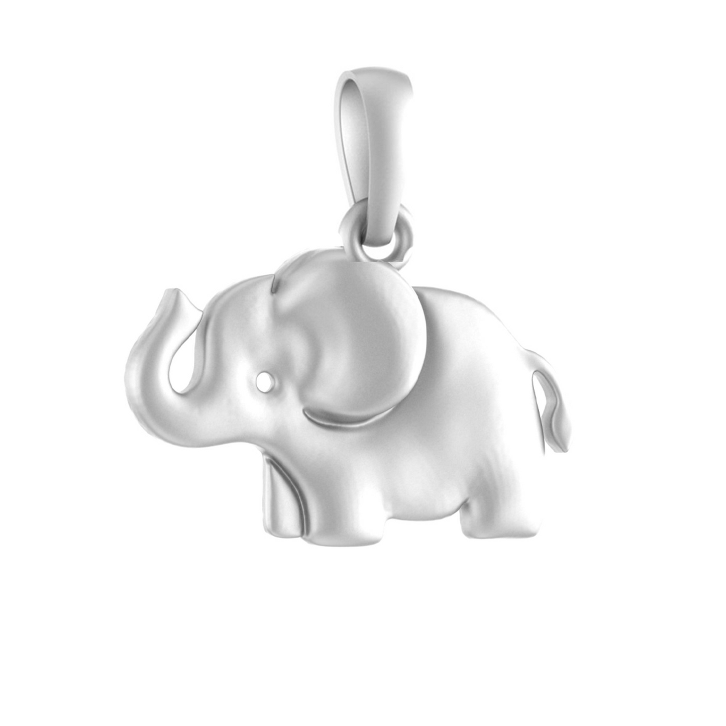 Silver Strength Symbolic Elephant Chain Pendant (92.5% purity) by Elephant Chain Pendant for Kids (Upto 4 years) (Snake Chain: 12 Inches)