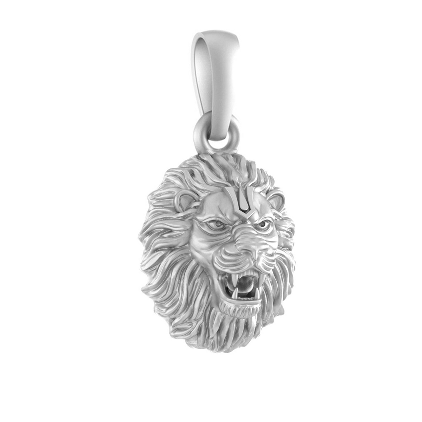God Vishnu Narsimha Silver Chain Pendant (92.5% purity) by Vishnu Narsimha for Kids (Upto 4 years) (Snake Chain: 12 Inches)