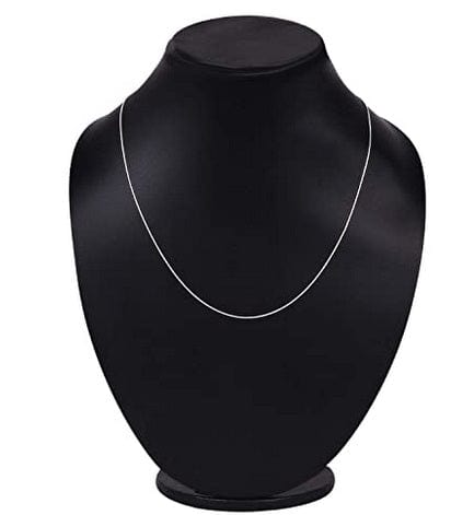 Alphabet Silver Chain Pendant (92.5% purity) for kids upto 4 years by (Snake Chain: 12 Inches)