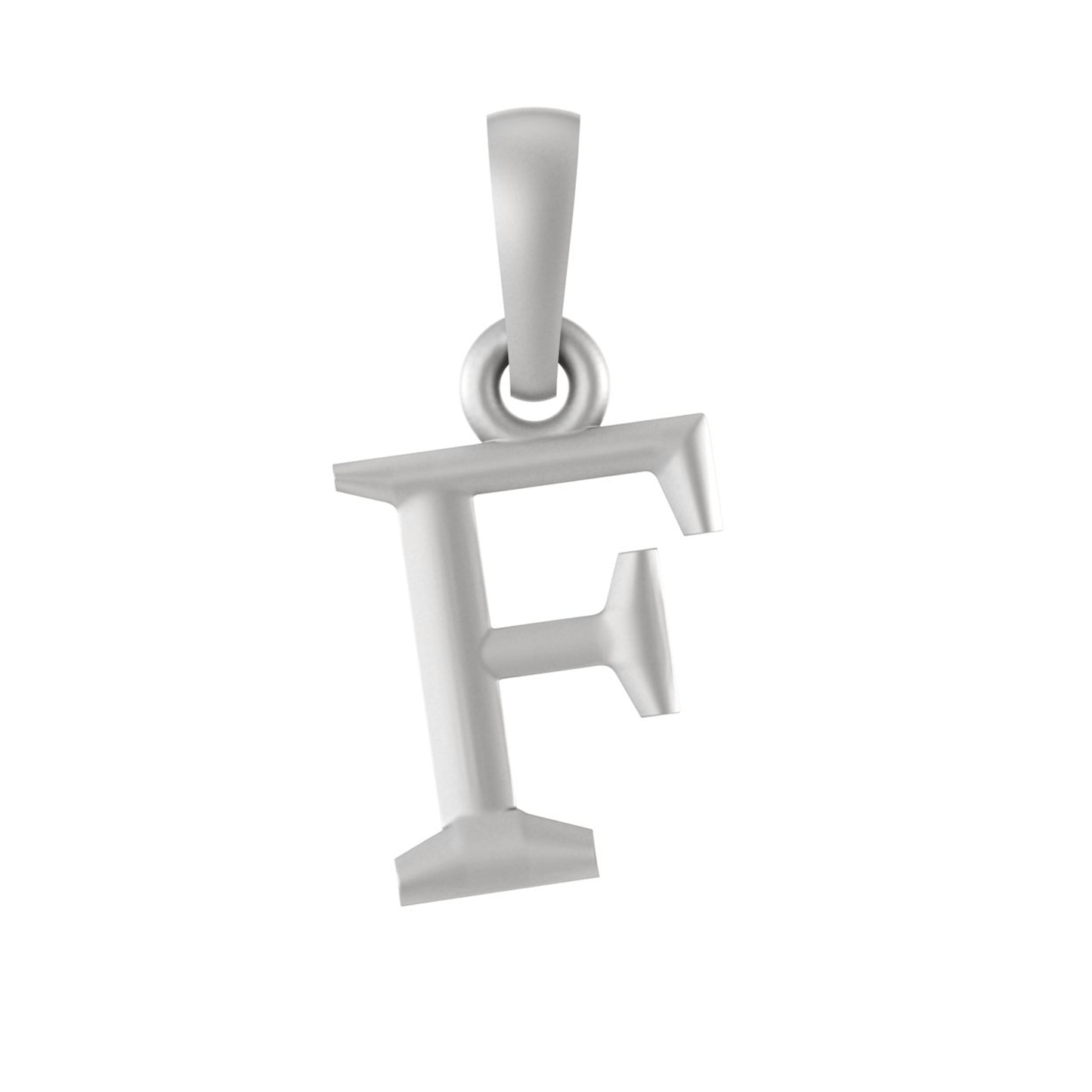 Alphabet Silver Chain Pendant (92.5% purity) for kids upto 4 years by (Snake Chain: 12 Inches)
