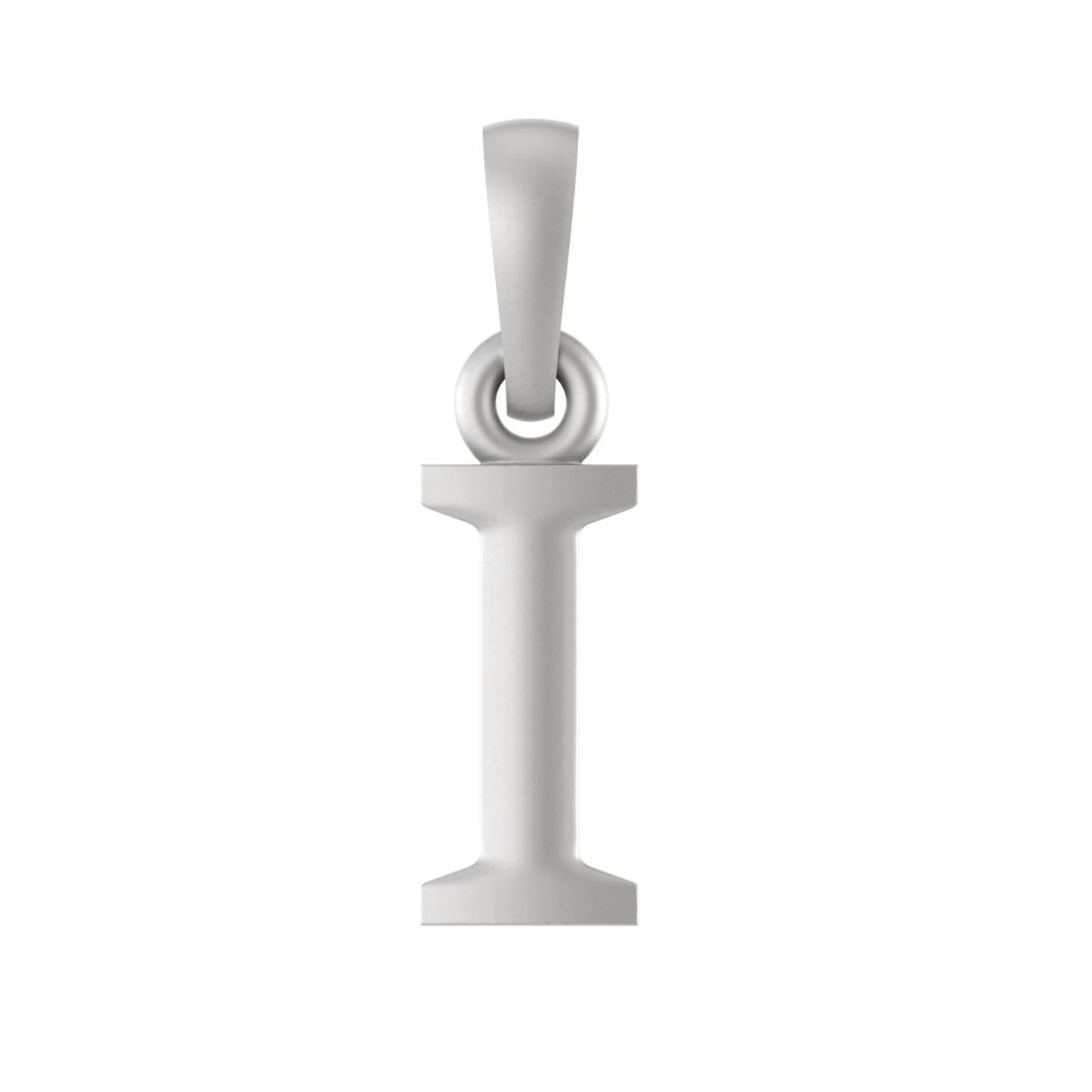 Alphabet Silver Chain Pendant (92.5% purity) for kids upto 4 years by (Snake Chain: 12 Inches)