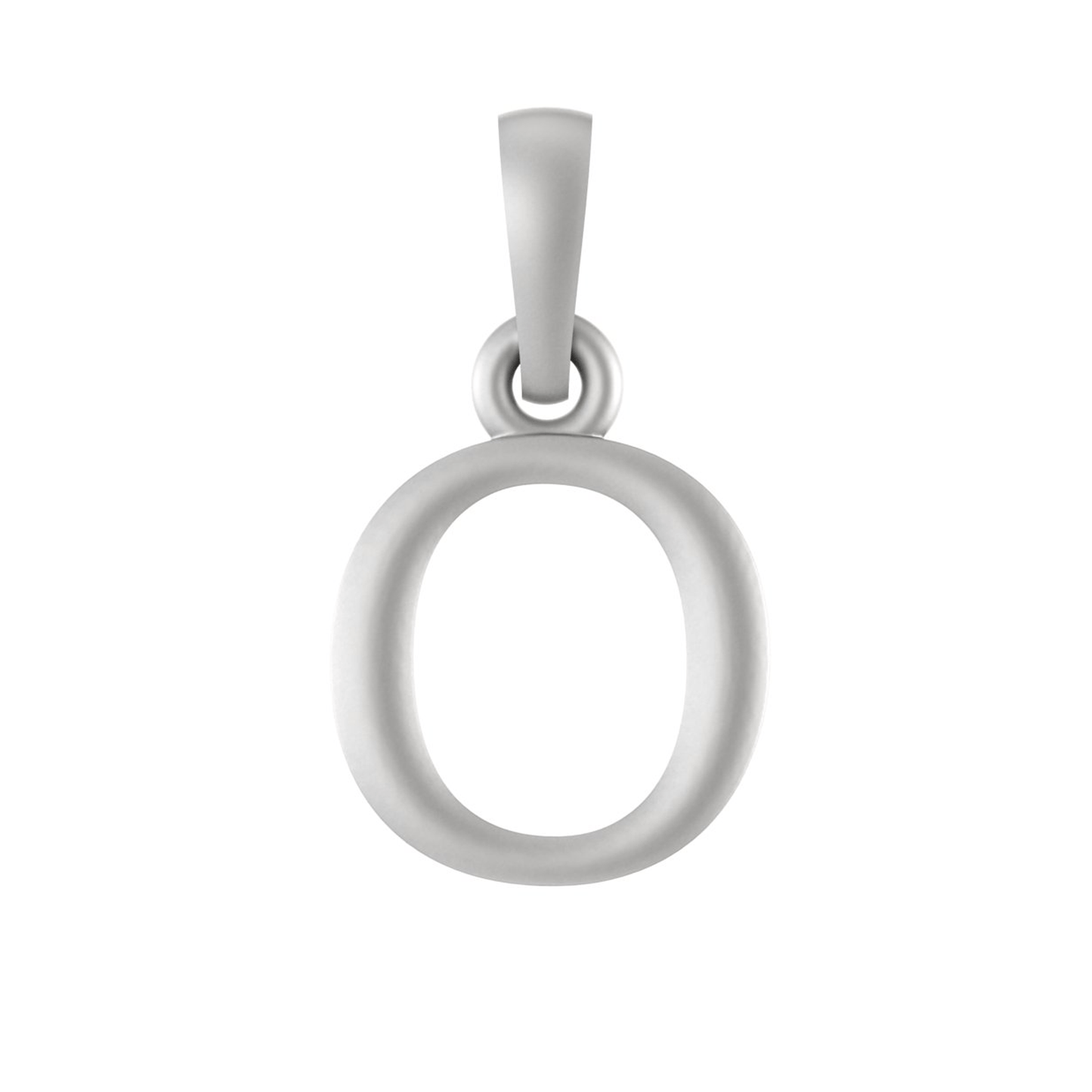 Alphabet Silver Chain Pendant (92.5% purity) for kids upto 4 years by (Snake Chain: 12 Inches)