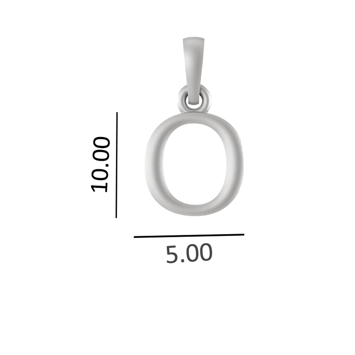 Alphabet Silver Chain Pendant (92.5% purity) for kids upto 4 years by (Snake Chain: 12 Inches)