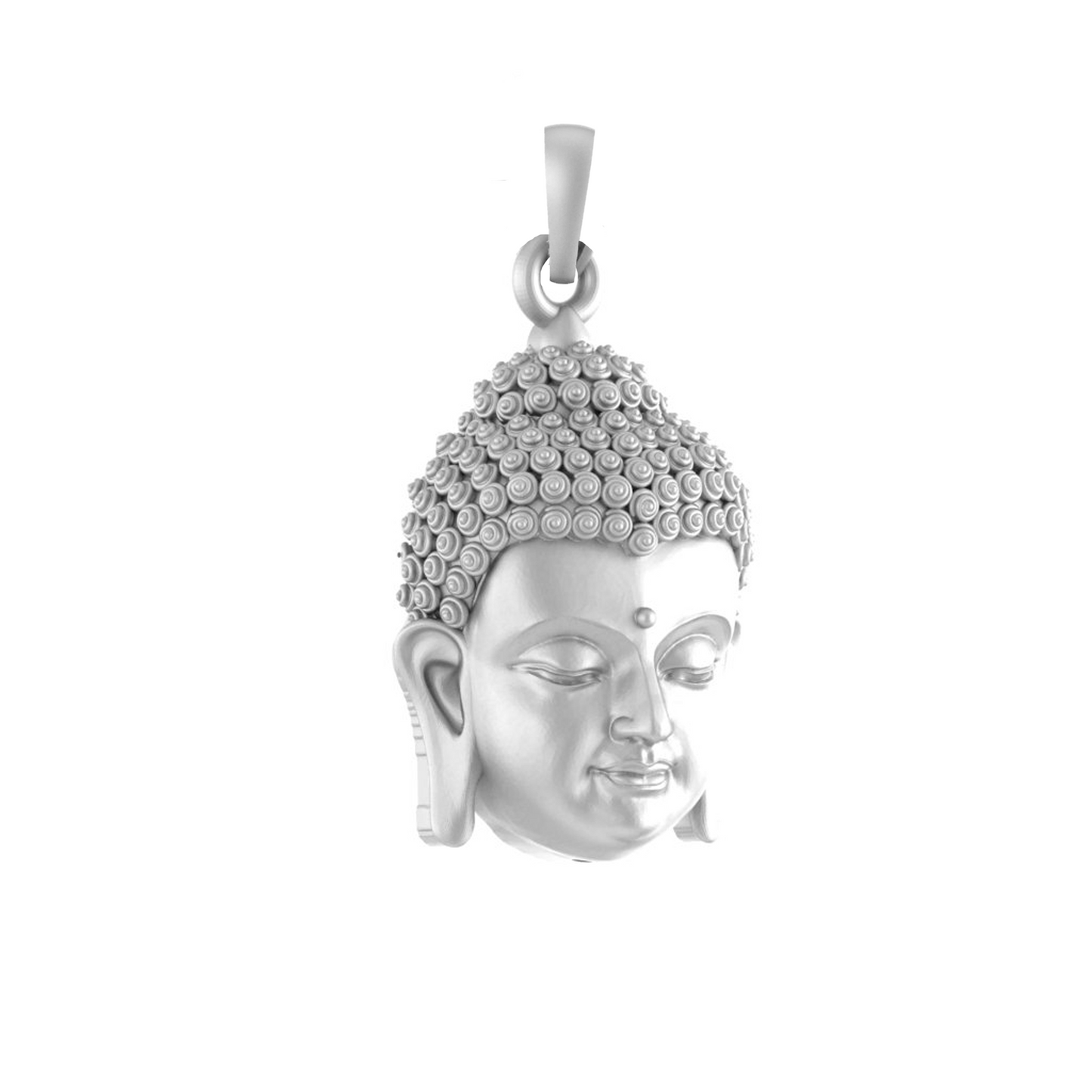 God Gautam Buddha Silver Chain Pendant by Akshat Sapphire Gautam Buddha Chain Pendant for Kids (Snake Chains: 15 Inches)