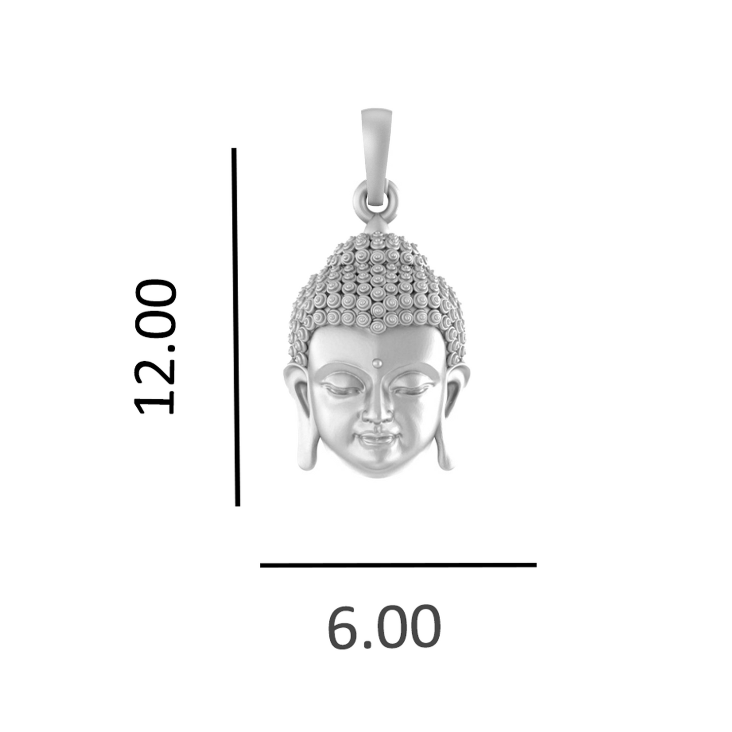God Gautam Buddha Silver Chain Pendant by Akshat Sapphire Gautam Buddha Chain Pendant for Kids (Snake Chains: 15 Inches)