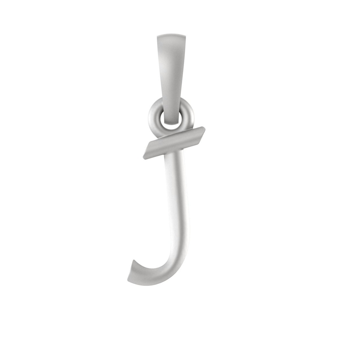 Alphabet Silver Chain Pendant (92.5% purity) for kids by (Snake Chain: 15 Inches)